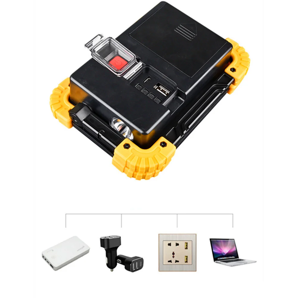 Лампе светодиодный портативный прожектор рабочий свет Перезаряжаемый 18650