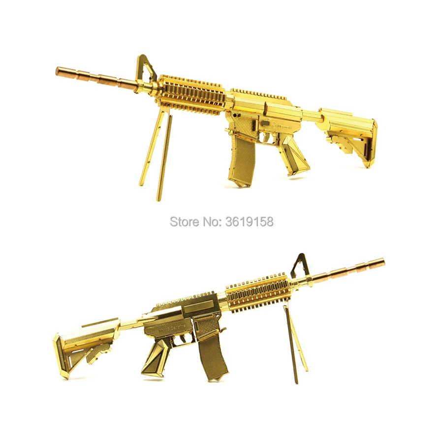 

Металлический 3D нано-пазл M4A8, модель оружия карбина, набор игрушек, DIY 3D лазерная вырезка, пазл из меди, Сборная модель, коллекционный подарок