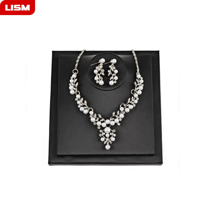 Модный свадебный золото/серебро Цвет набор украшений для женщин искусственный