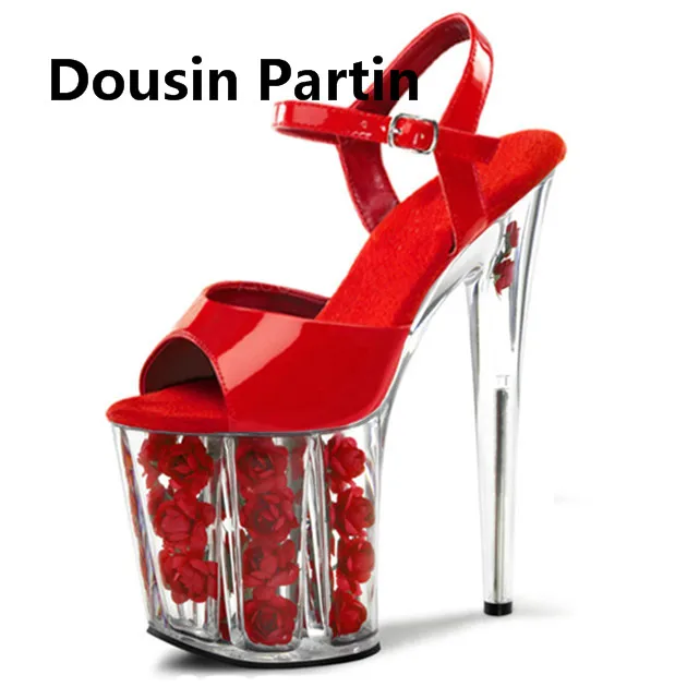Женские босоножки на высоком каблуке 20 см с пряжкой щиколотке|ladies' fashion sandals|ladies
