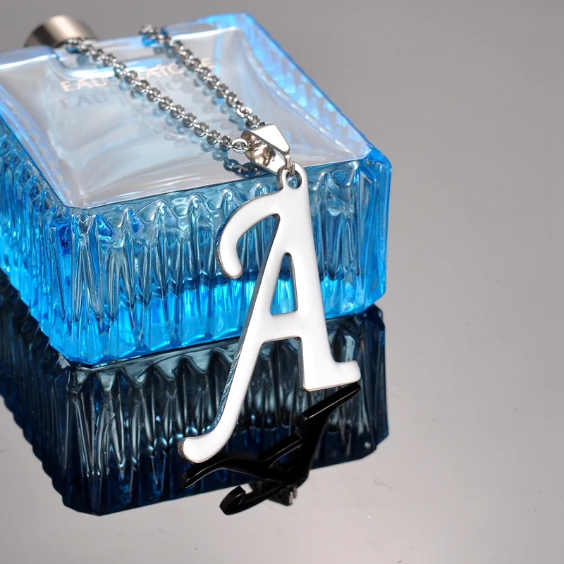 FUNIQUE бренд подвески из нержавеющей стали 26 Алфавит &quotA-S&quot буквы кулон Серебряный