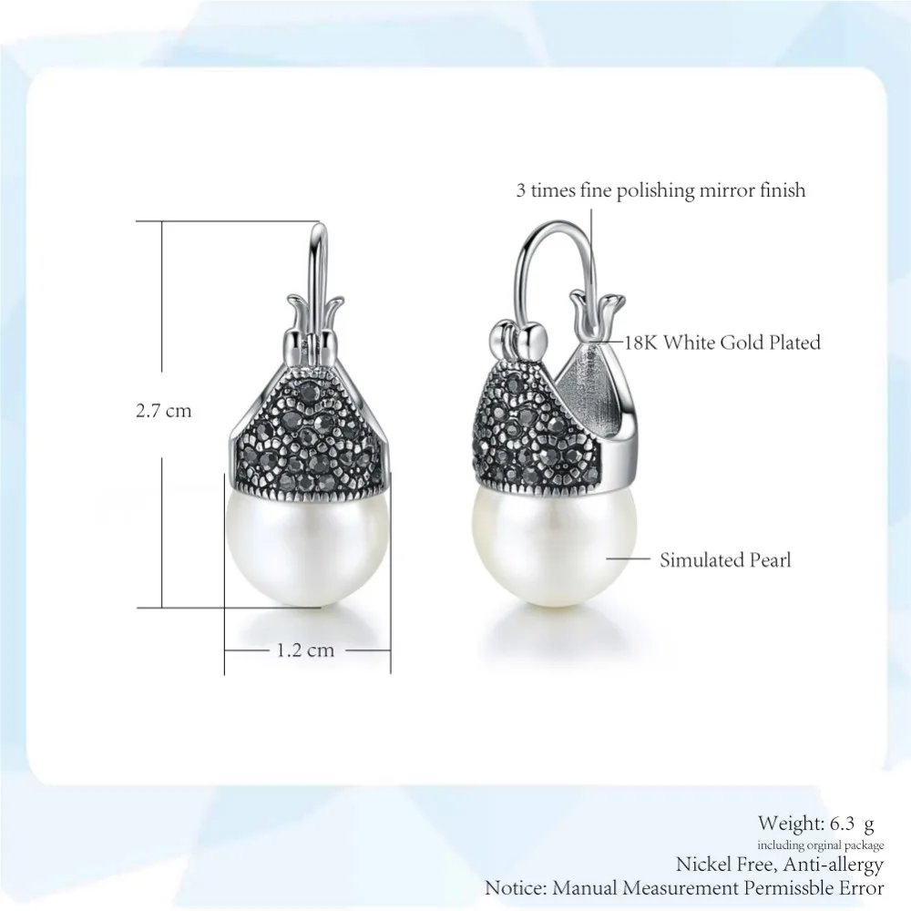 Женские серьги подвески в форме сердца с искусственным жемчугом|Серьги-подвески|