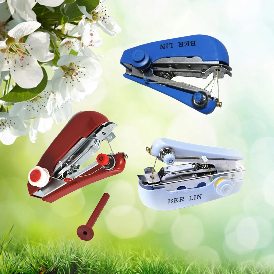 Удобная мини практичная швейная машина Мини карманная ручная Одежда Ткань