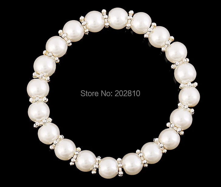 Белый жемчуг (8 мм) браслет с искусственными бусинами лидер продаж модный