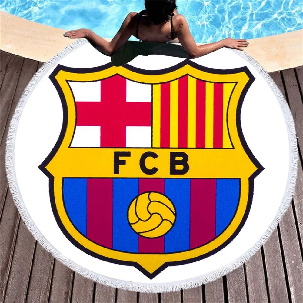 Тропические растения круглое пляжное полотенце якорь печать микрофибра большая