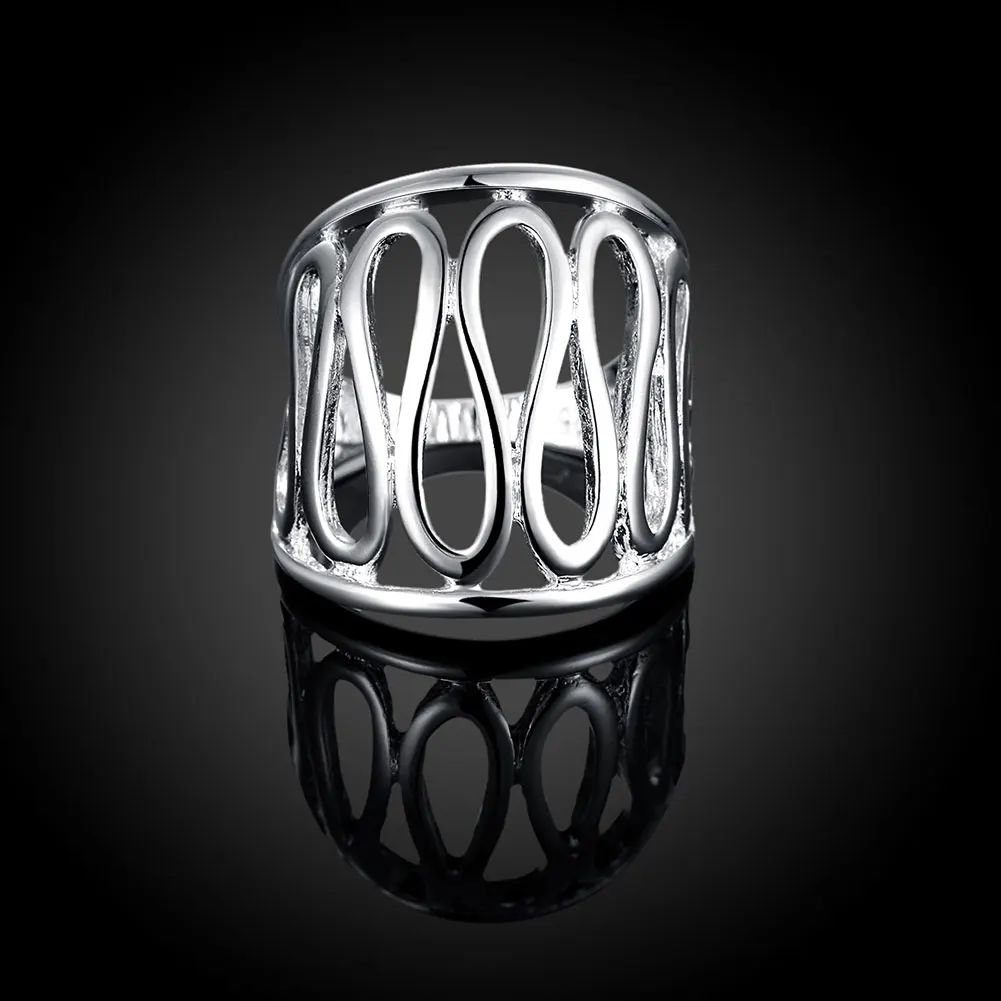 R059 оптовая продажа Мода Посеребренная палец кольцо мода серебро 925 ювелирные