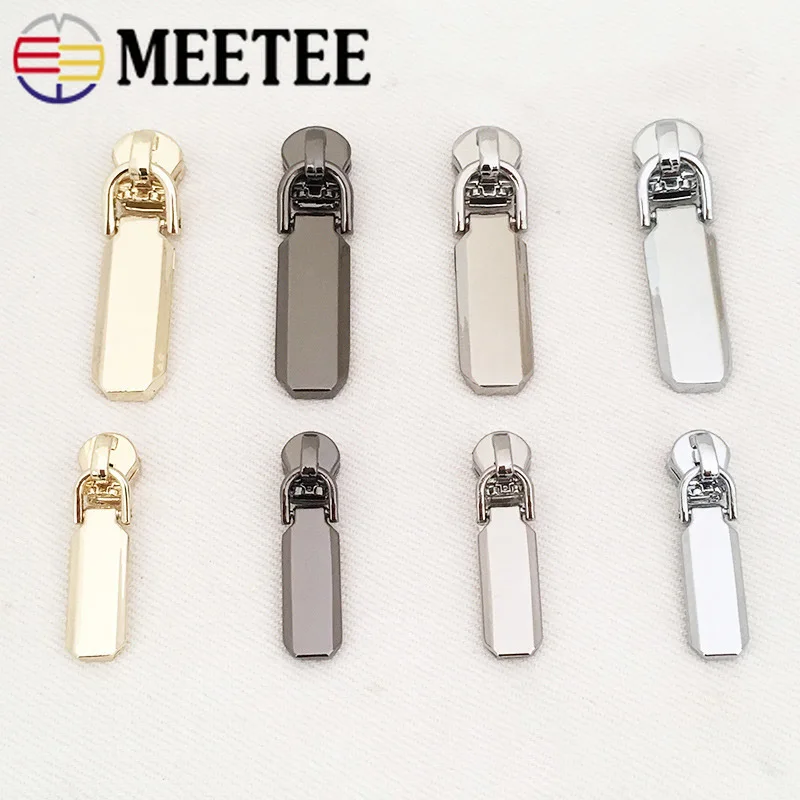 5Pcs 5# Spring Lock Zipper Sliders for Metal Zippers Detachable Puller Head Zip Repair Kit DIY Garment Accessories | Дом и сад