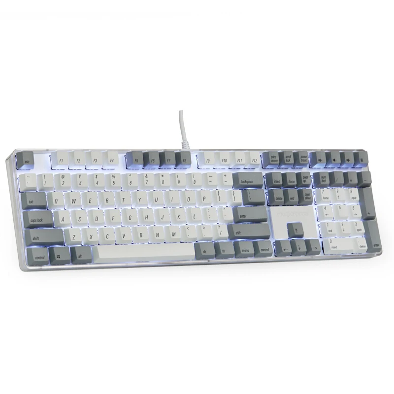 LEORY PBT Magicforce 108 ключ английский Languag белый серый цвет краситель-sub Keycaps Набор для механической клавиатуры