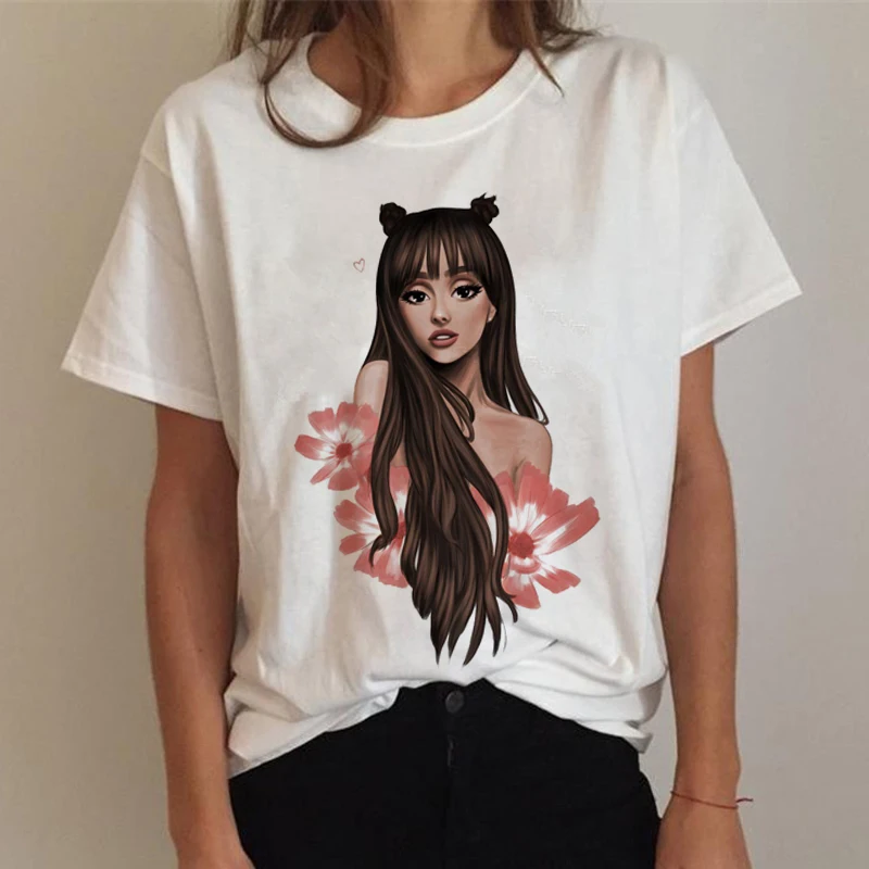 Ариана Гранде Футболка женская 7 колец Мода Harajuku спасибо, следующая футболка 90s хип хоп короткий рукав Ullzang Футболка Топ тройник женский - Цвет: 3573