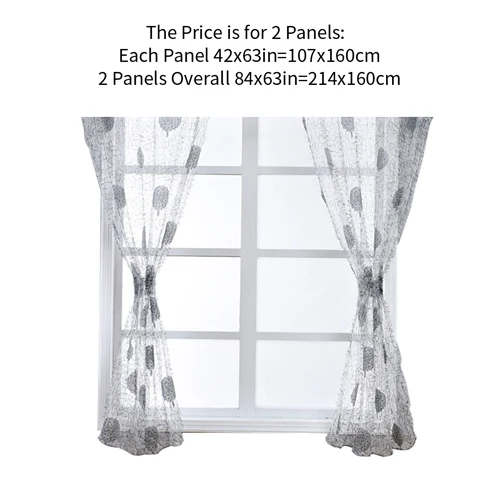 2pcs each 107x160cm NAPEARL, прозрачный классический тюль, для окна, балдахин и ярусов, для кухни, занавески, качественные, короткие, отвесные, занавески, лист, украшение дома, вуаль - Цвет: 2pcs each 107x160cm