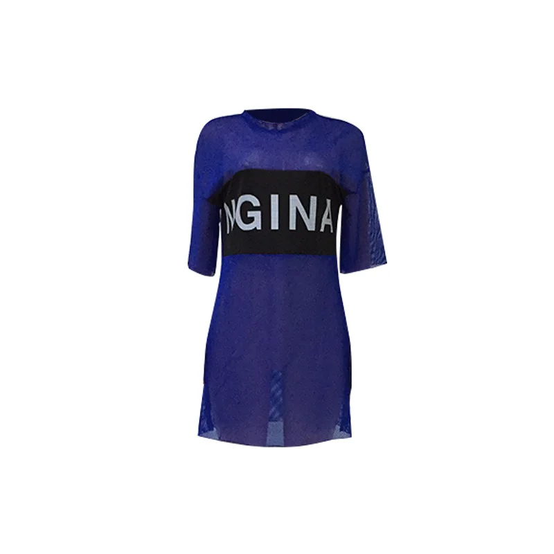 Новые Сексуальные сетчатые женские платья с вырезами свободное платье футболка