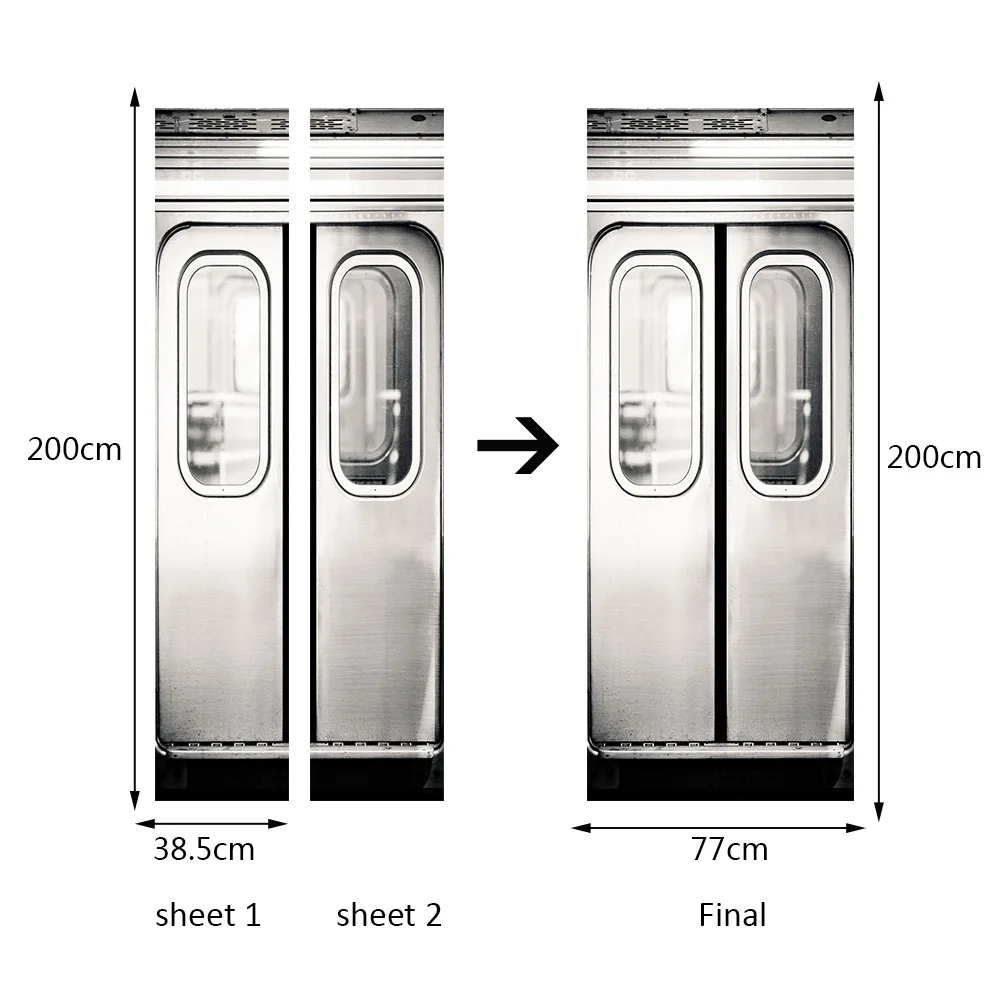 

3D Imitation Subway Gate Door Stickers For Living Room Bedroom Renew Waterproof Poster Removable Self Adhesive Wallpaper Decor