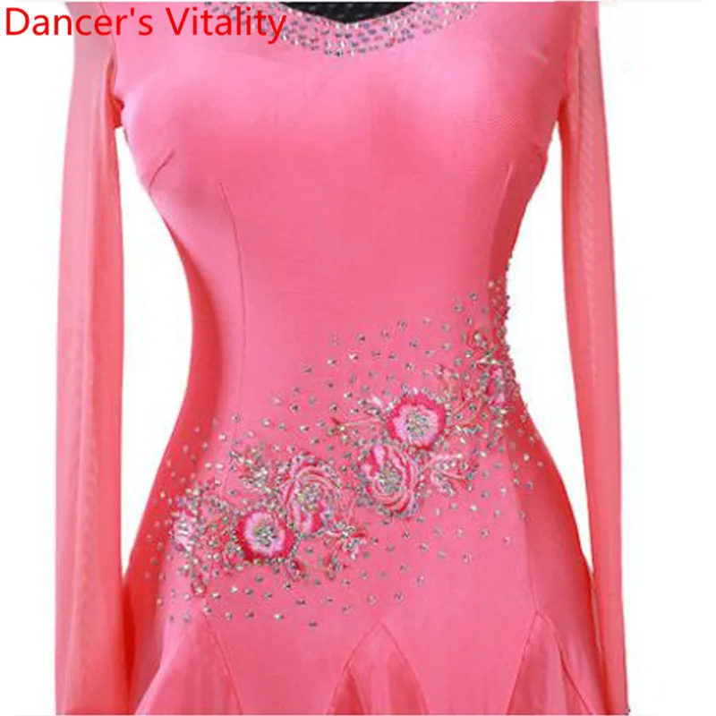 Женское платье для бальных танцев с длинным рукавом|Бальные танцы| |