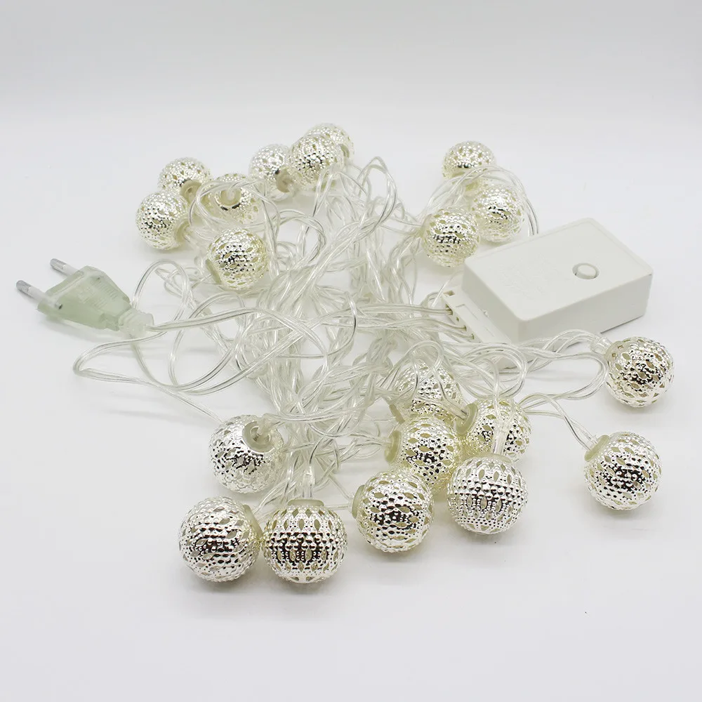 4 м 20 светодиодов шар сказочные Гирлянды Гирлянда Открытый медный патио свет