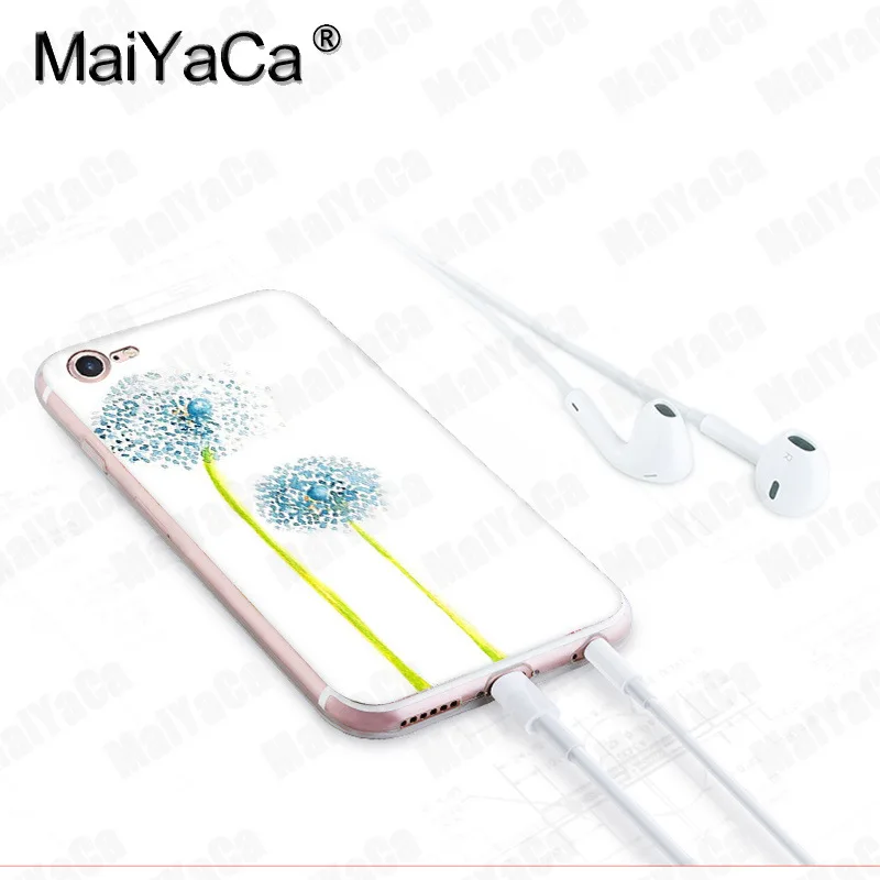 MaiYaCa для iphone 7 6 X чехол с акварельным цветком Одуванчик Лотос Лаванда чехол для телефона для iphone 8 7 6 6S Plus X 10 5 XS XR XSMAX - Цвет: 6