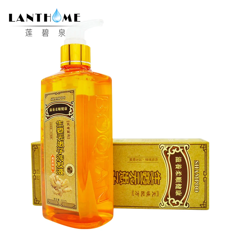 Натуральный профессиональный шампунь для волос с имбирем 300 мл быстро восстанавливает густые волосы толще