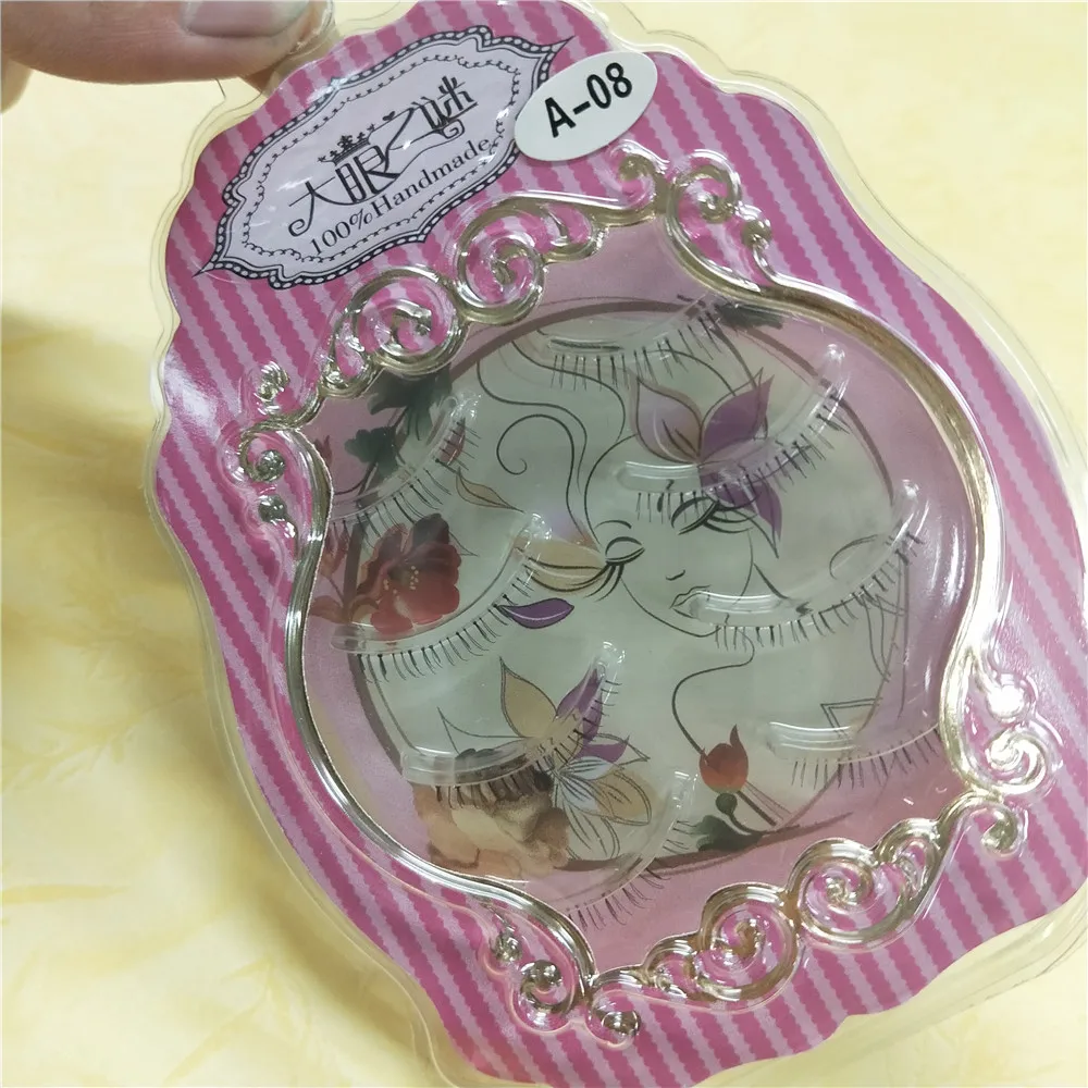 

4 Pairs Natural Handmade Under Lashes False Eyelashes Makeup Soft Long Cross Lower Bottom Fake Eye Lashes Extension ship free