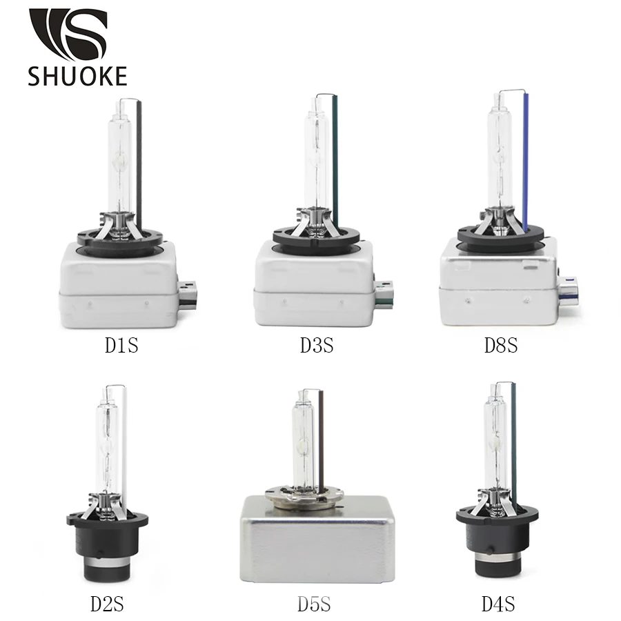SHUOKE лучшая ксеноновая HID D1S D2S D3S D4S D5S D8S лампы для фар 12В 35 Вт 4300K 5000K 6000K 3000Lm 2000h Life 1