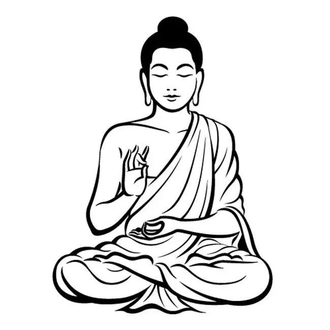 C220 медитирующая Будда Настенная Наклейка религиозная художественная наклейка