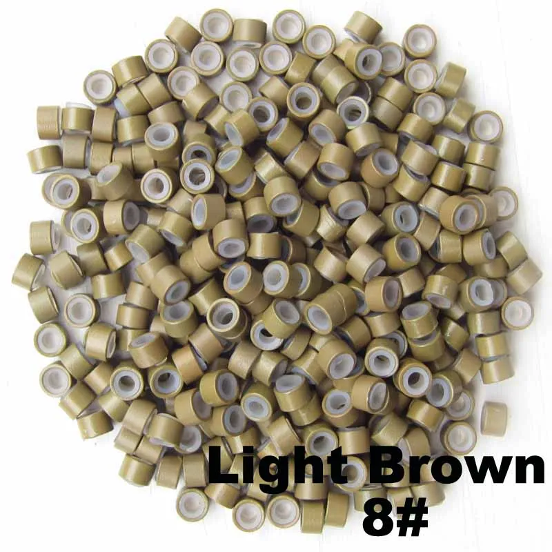 Микро кольца 5*3 мм 200/500 шт. микро Обжимные бусины бисер для волос Силиконовое