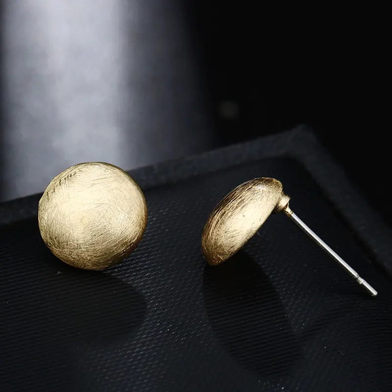 Женские винтажные серьги-гвоздики простые трендовые серьги круглой формы в