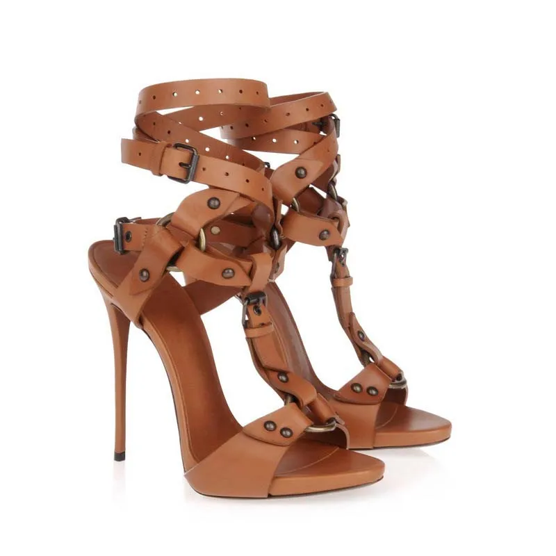 Новейшая модель Модные женские Босоножки с открытым носком и ремешком на