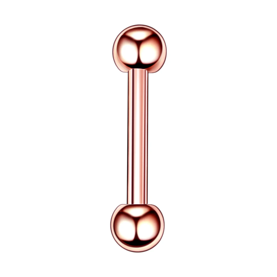 Rose Gold 1 шт., G23 титановая штанга, женские циркониевые серьги для уха, хряща, бар, Козелок Уха, серьги-гвоздики для губ, пирсинг для женщин, ювелирные изделия для пирсинга - Окраска металла: Rose Gold