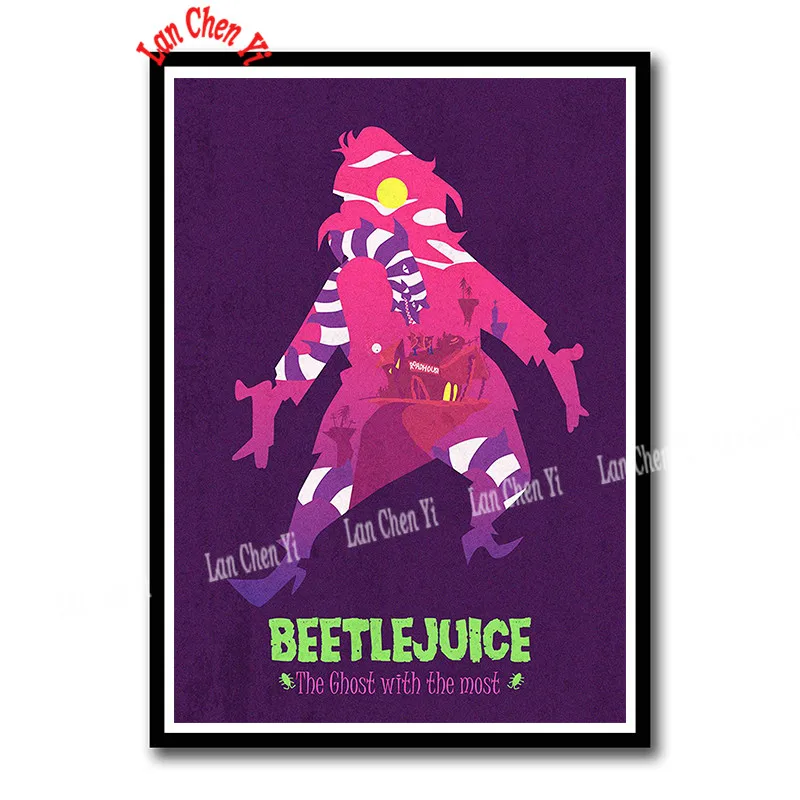 Фильм ужасов Beetlejuice с покрытием бумажный плакат настенная живопись для бара комнаты декорации Декор для дома 42*30 см