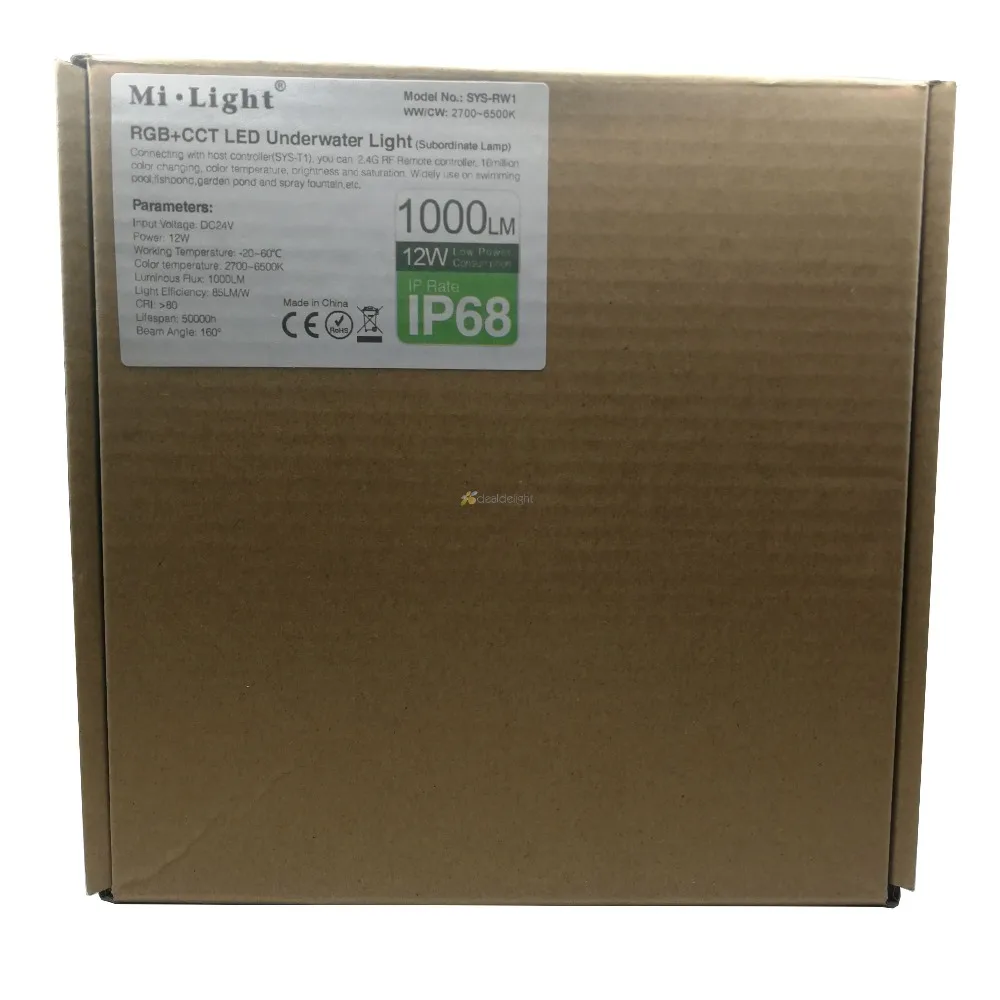 Подводсветильник светодиодный светильник Mi Light DC24V 12W RGB + CCT SYS RW1