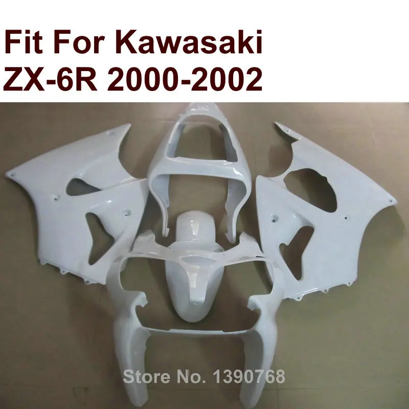Комплект обтекателей для мотоцикла Kawasaki ZX6R белый 2000 2001 2002 Ninja ZX 6R 636 00 01 02