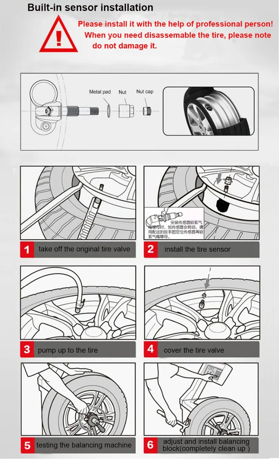 TPMS TS61 система контроля давления в шинах 4 внешних/внутренних датчика TPMS беспроводной в режиме реального времени прикуриватель ЖК-дисплей