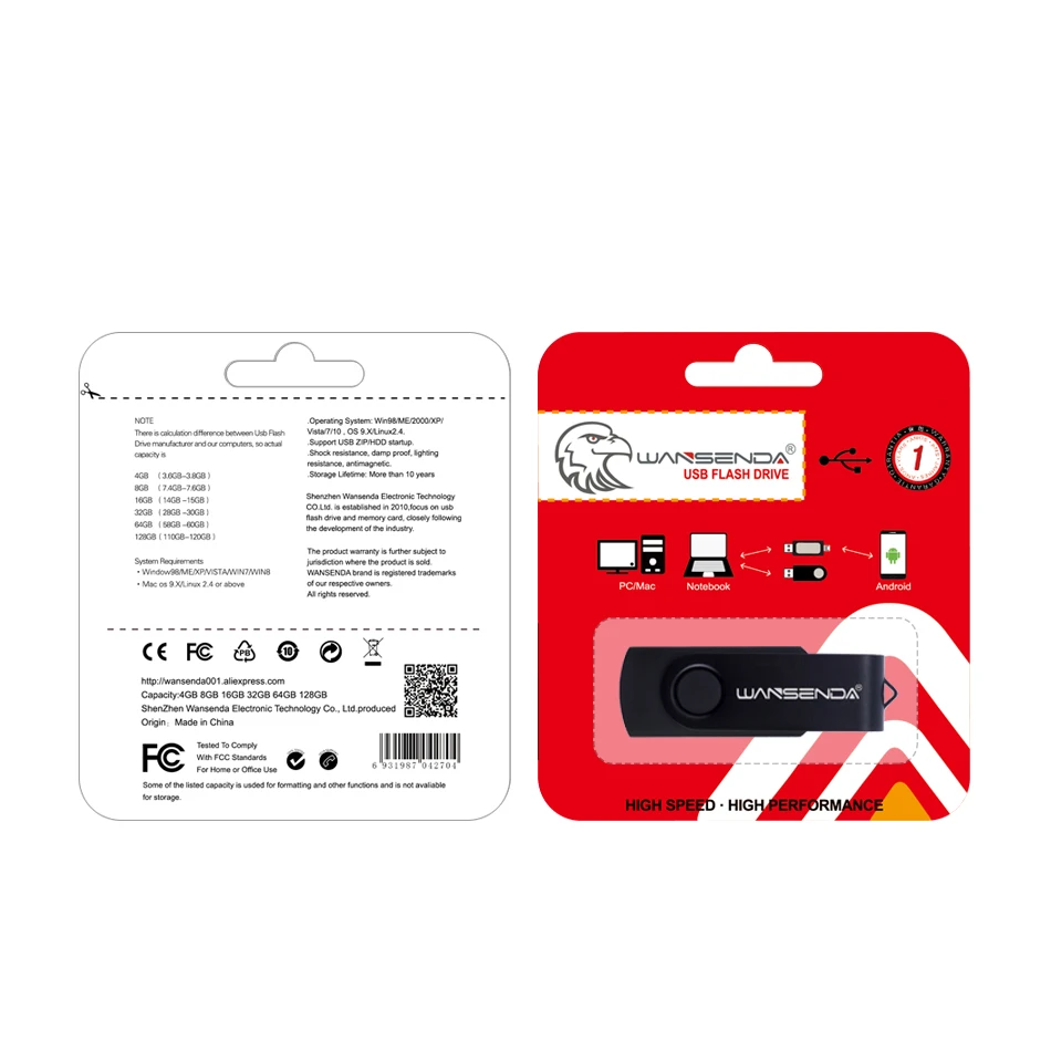 Мини-флеш-накопитель Wansenda USB 3 0 цветной флеш-накопитель 64 ГБ 32 16 8 4 качественный