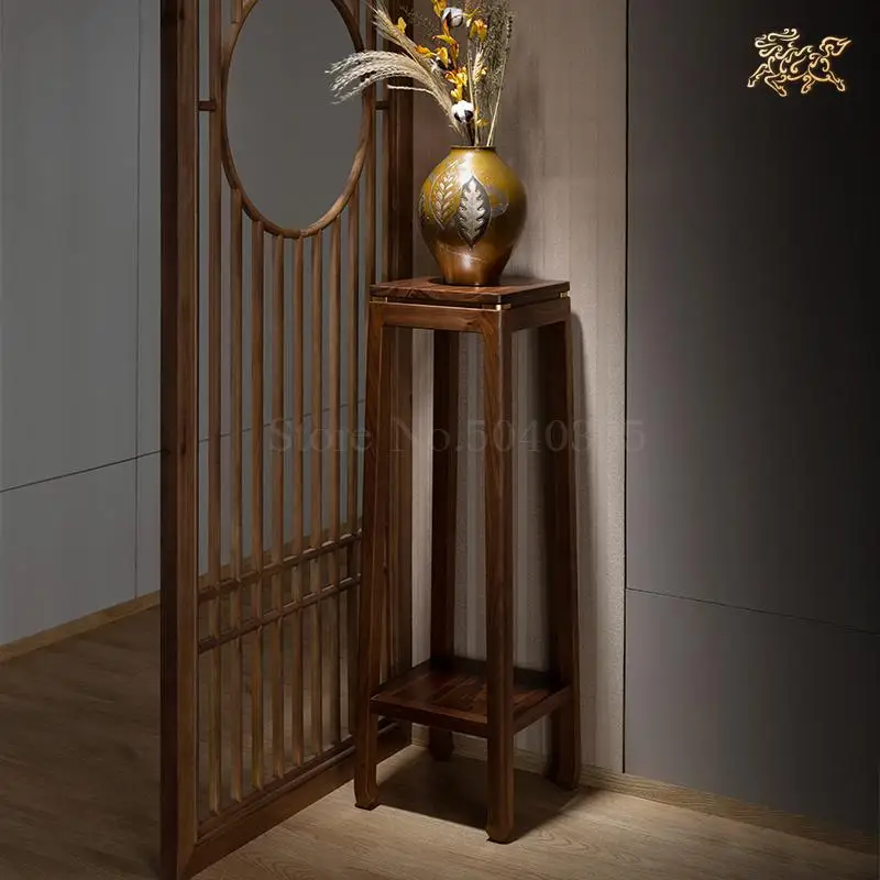 Подставка для цветов из массива черного ореха стойка растений бонсай средней и