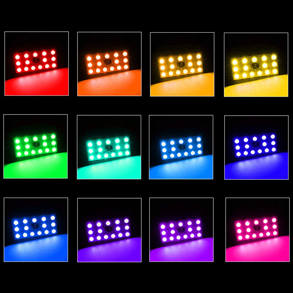 12 В лампы для чтения 5050-12smd Панель светодиодная rgb Потолочная крыша купол Ligh tAuto внутренние фонари для грузовиков+ пульт дистанционного управления