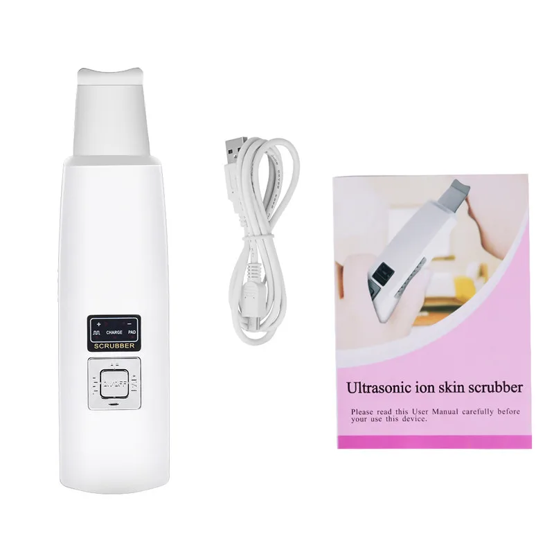 Professional Ultrasonic Facial Skin Scrubber Ion Deep Face Lifting Cleaning Peeling Rechargeable Device Beauty Care Instrument40