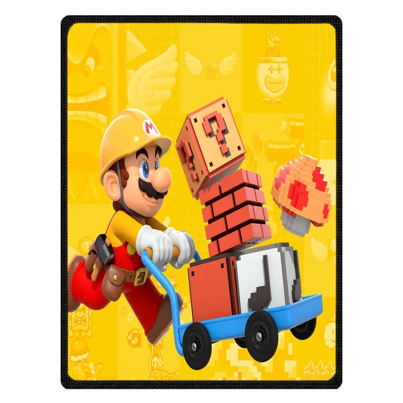 Детское Флисовое одеяло Super Mario теплый зимний дорожный плед из кораллового флиса