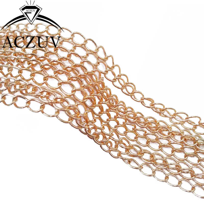 Оптовая продажа 100 м 3х5 мм ювелирное звено цепочка ожерелье удлинитель сделай сам