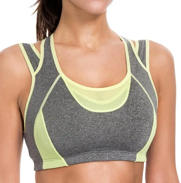 Baiclothing Женская Спортивный Бюстгальтер Ударопрочный Нижнее белье двойного Слои, без проволоки, мягкий жилет бюстгальтер XS размеры s m l xl XXL - Цвет: Multicolored 4