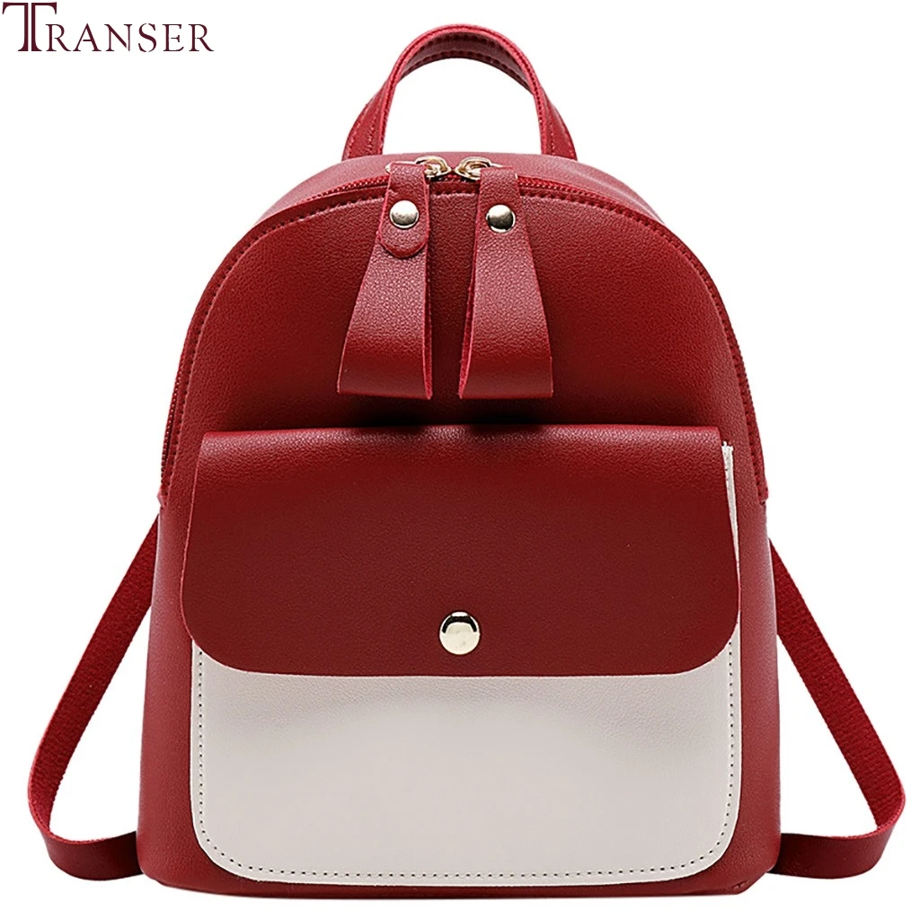 Мини-рюкзак Transer из искусственной кожи высокого качества Модный маленький рюкзак