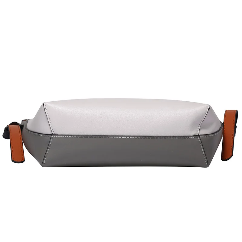 Портативная сумка смешанных цветов женская на плечо из натуральной кожи