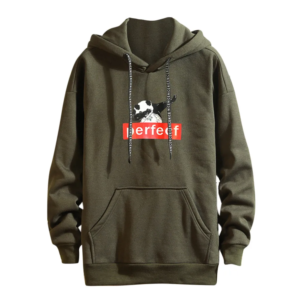 Мужская толстовка с принтом панды длинными рукавами Осень зима 2019|Мужские