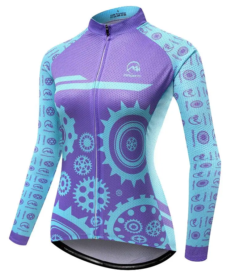 MTSPS, женская одежда для велоспорта, Mtb, одежда для велоспорта, Ciclismo, с длинным рукавом, Джерси для езды на дороге, рубашка для езды на велосипеде, одежда для велоспорта - Цвет: Light Purple