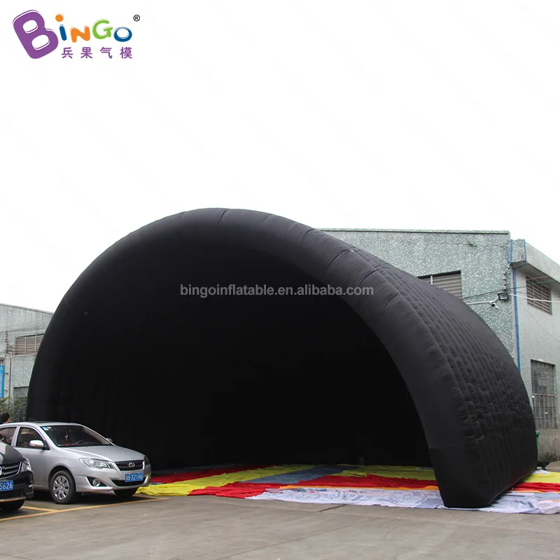 

Customized 10x8x6 meters inflatable black stage canopy / inflatable stage tent / inflatable stage cover toy tents