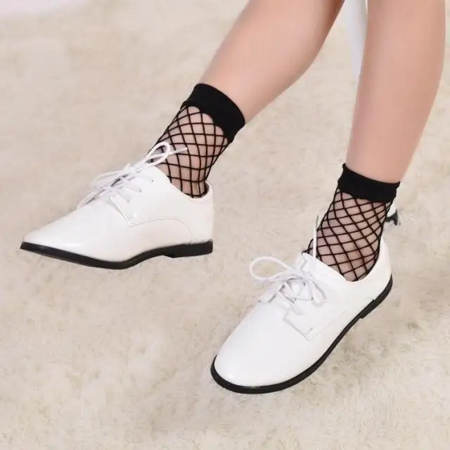 Детские сетчатые носки для девочек ажурные Чулочные изделия Мужские Черные