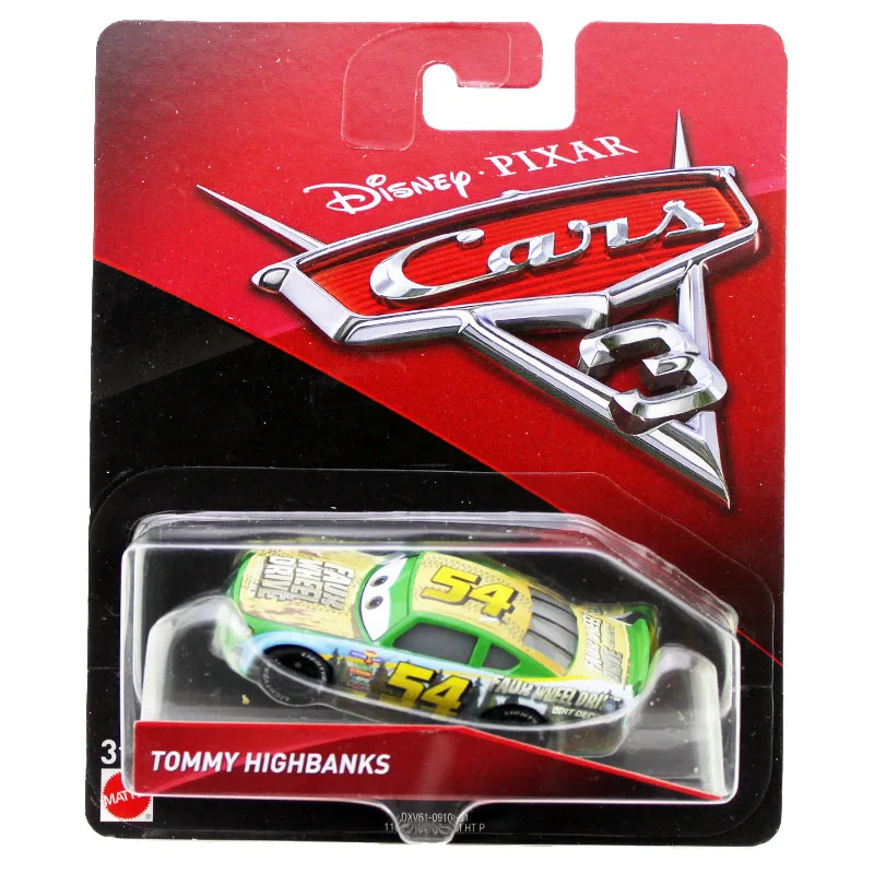Disney Pixar Cars 3 игрушки Молния Маккуин Джексон Шторм Мастер Мак Крус Diecast металлического сплава модели автомобилей Рождественский подарок для мальчиков - Цвет: Tommy