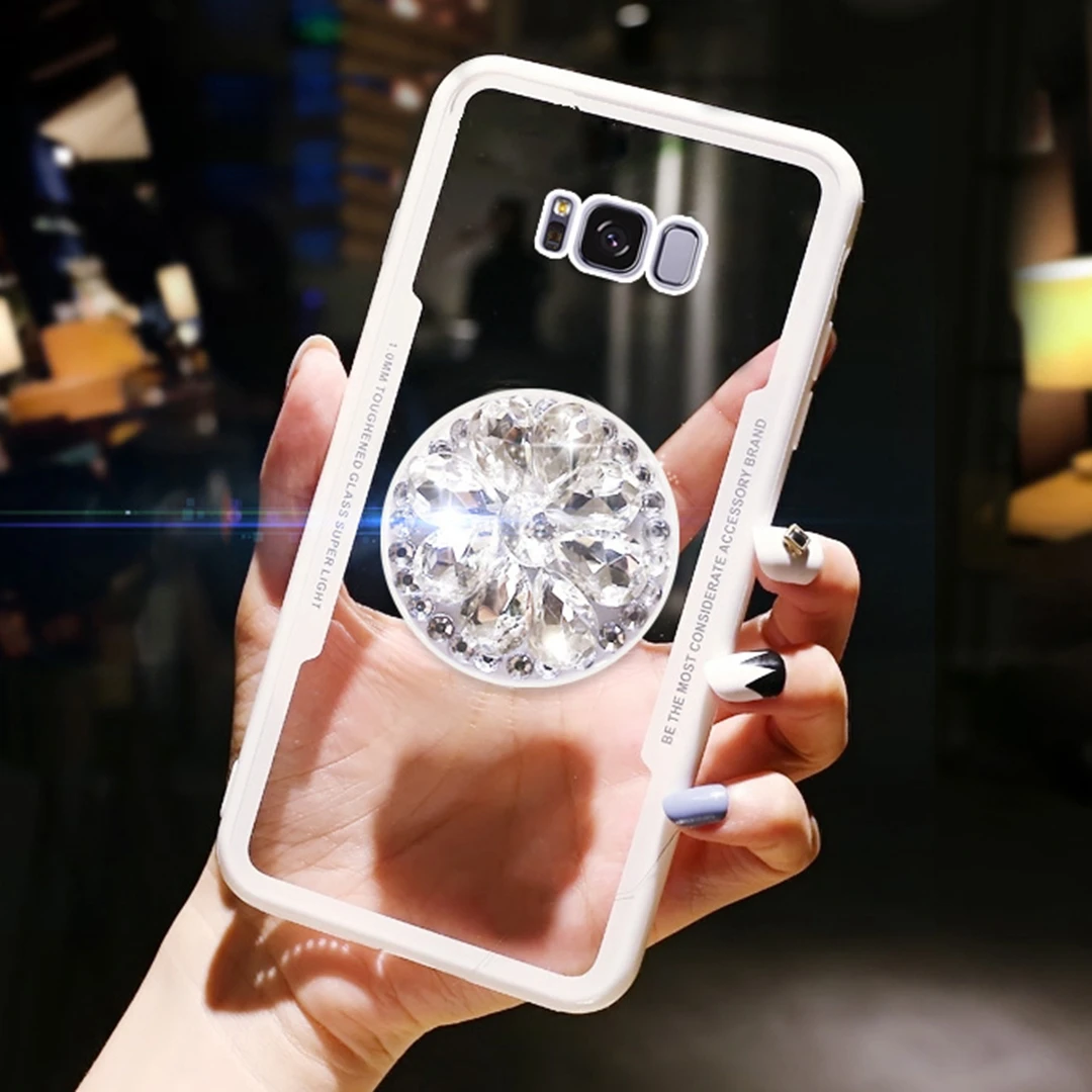 IMIDO Модный чехол для телефона с алмазной подушкой безопасности samsung Galaxy Note 8 S9 S8 Plus