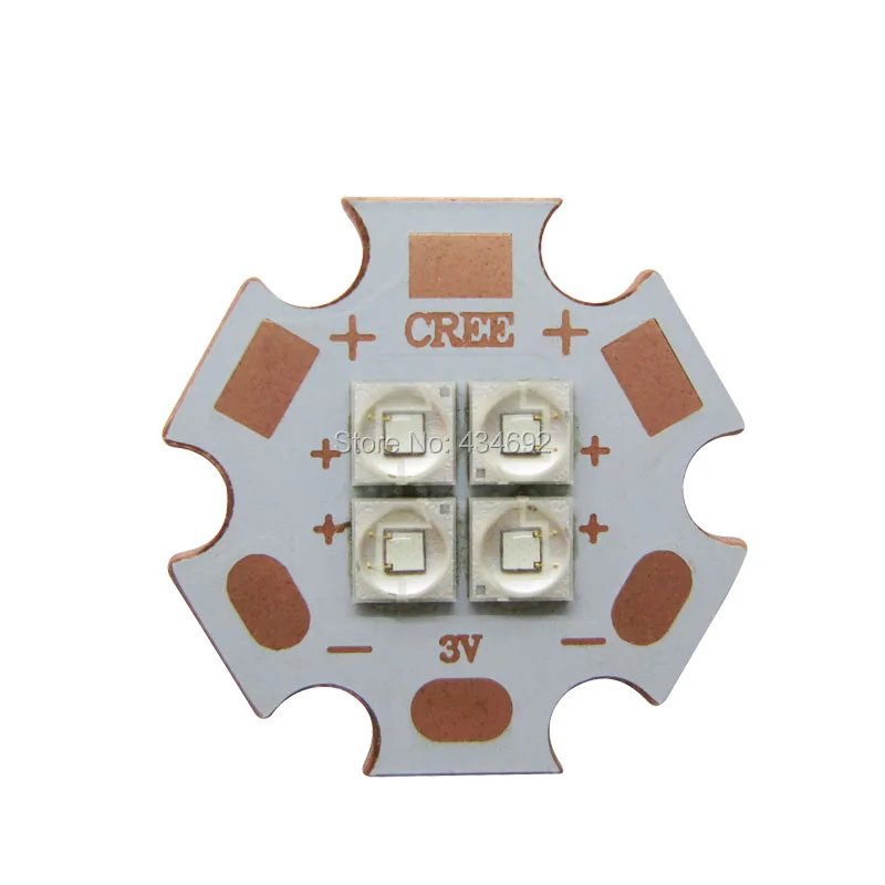 12 Вт 4 светодиода Cree XPE2 XP E2 Королевский синий 450нм 455нм светодиодный излучатель