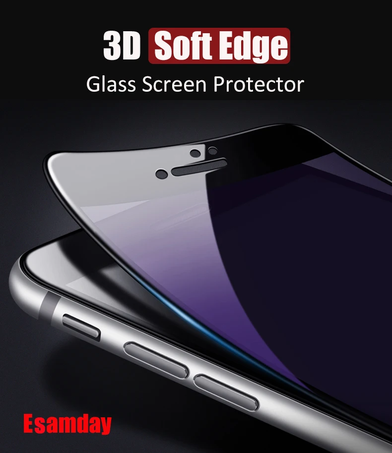 Защитное стекло Esamday закаленное 3d с мягким краем для iPhone X XS MAX XR 6 6s Plus 7 8