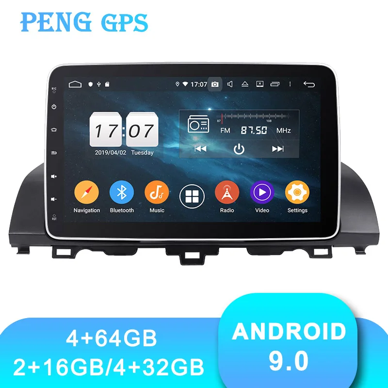 

10.1 " Tesla Car Radio For Honda Accord tenth 2018 2019 GPS Navigation Radio Tape Recorder Headunit Multimedia No DVD Player IPS