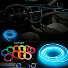 Светодиодная неоновая лента для освещения салона автомобиля, оссветильник ительная LED полоска для Audi A8, A7, A5, A6, A4, A3, A1, TT, B7, B6, Q7, Q5, Q3, 2 м